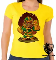Baby look blusa feminina thanos geek vingadores avengers vilão - Foto 3
