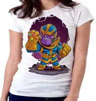 Baby look blusa feminina thanos geek vingadores avengers vilão - Foto 6