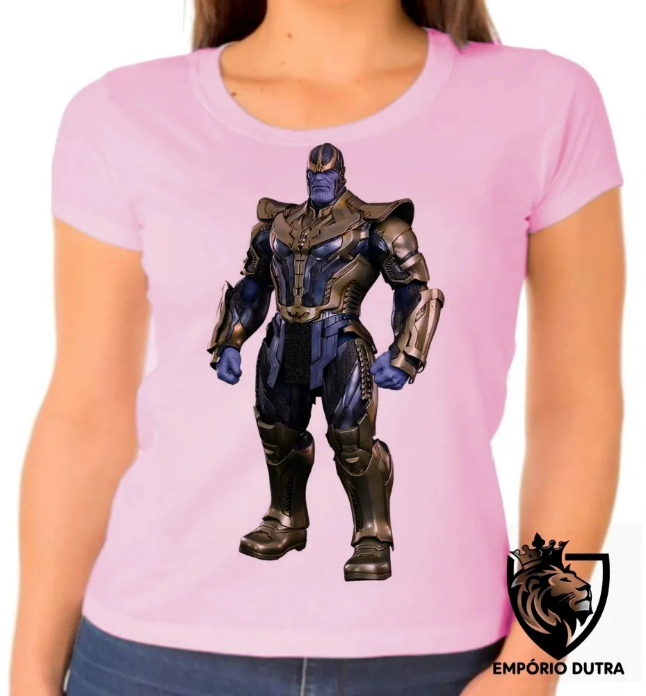 Baby look blusa feminina thanos marvel vingadores avengers Imagem