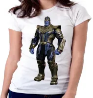 Baby look blusa feminina thanos marvel vingadores avengers - Foto 6
