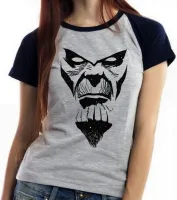 Baby look blusa feminina Thanos rosto vingadores avengers - Foto 4