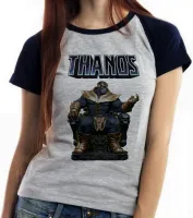 Baby look blusa feminina thanos trono vingadores avengers marvel - Foto 3