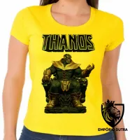 Baby look blusa feminina thanos trono vingadores avengers marvel - Foto 6