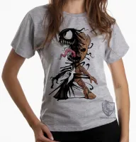 Baby look blusa feminina venom homem aranha groot marvel guardioes galaxia - Foto 3