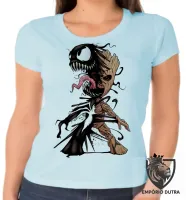 Baby look blusa feminina venom homem aranha groot marvel guardioes galaxia - Foto 5
