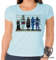 Baby look blusa feminina Vilões antigos cadeia presos prisão delegacia - Foto 2