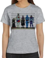 Baby look blusa feminina Vilões antigos cadeia presos prisão delegacia - Foto 4