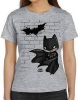 Baby look blusa feminina Batman pequeno muro herói - Foto 2