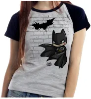 Baby look blusa feminina Batman pequeno muro herói - Foto 4