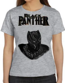 Baby look blusa feminina black panter pantera negra - Foto 2