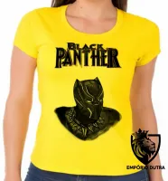 Baby look blusa feminina black panter pantera negra - Foto 4