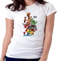 Baby look blusa feminina Buraco de Minhoca super heróis marvel - Foto 4