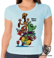 Baby look blusa feminina Buraco de Minhoca super heróis marvel - Foto 6