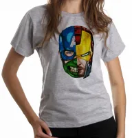 Baby look blusa feminina Cabeça vingadores - Foto 6