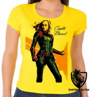 Baby look blusa feminina Capitã Marvel girl vingadores avengers - Foto 3