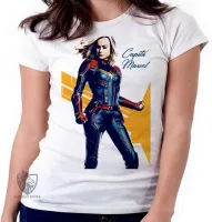 Baby look blusa feminina Capitã Marvel girl vingadores avengers - Foto 5