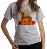 Baby look blusa feminina Capitã Marvel heroi feminina - Foto 6
