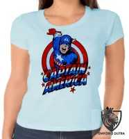 Baby look blusa feminina Capitão américa cartoon marvel - Foto 2