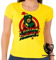 Baby look blusa feminina Capitão américa cartoon marvel - Foto 3