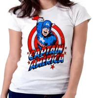 Baby look blusa feminina Capitão américa cartoon marvel - Foto 5