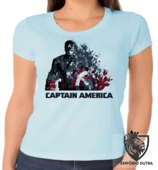 Baby look blusa feminina Capitão América desintegrando - Foto 2