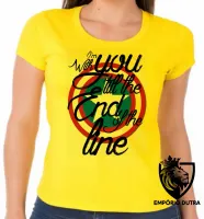 Baby look blusa feminina Capitão América escudo end line - Foto 3