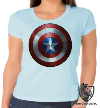 Baby look blusa feminina capitao america escudo marvel - Foto 2