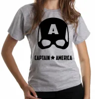 Baby look blusa feminina capitão américa máscara black - Foto 4