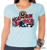 Baby look blusa feminina Capitão América super heroi marvel - Foto 6