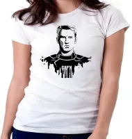 Baby look blusa feminina Capitão América vingadores steve - Foto 2