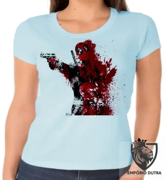 Baby look blusa feminina Deadpool super herói Marvel - Foto 2