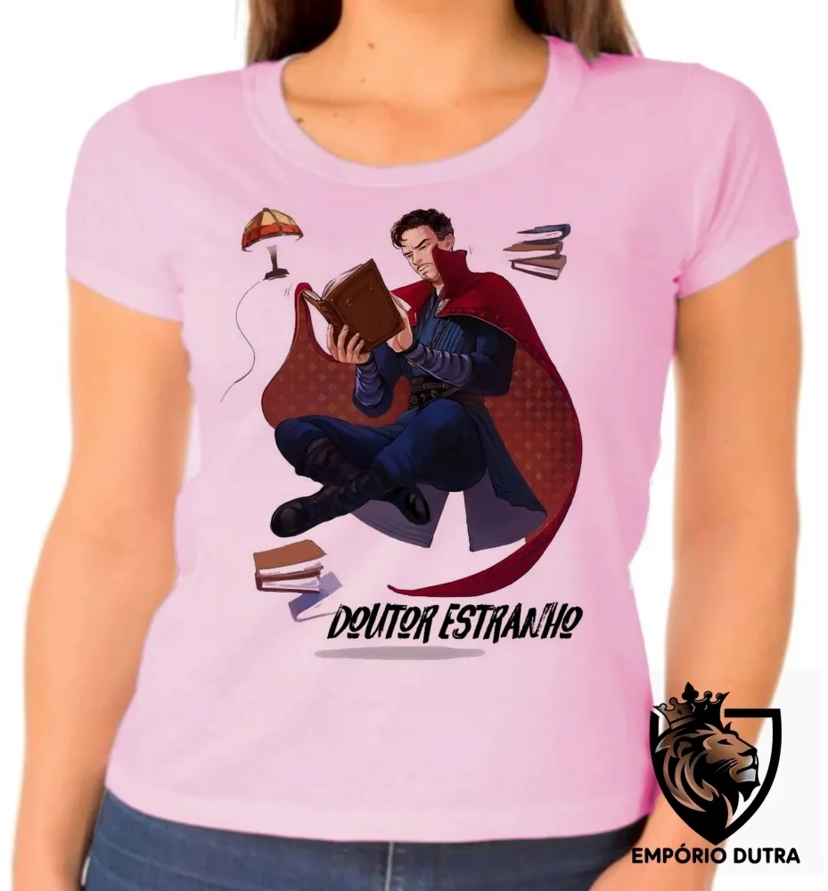 Baby look blusa feminina Doutor Estranho voando strange marvel