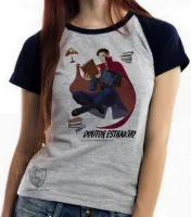 Baby look blusa feminina Doutor Estranho voando strange marvel - Foto 4