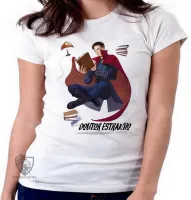 Baby look blusa feminina Doutor Estranho voando strange marvel - Foto 5