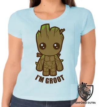 Baby look blusa feminina Groot Bebê guardiões galaxia marvel - Foto 2