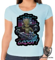 Baby look blusa feminina Groot lets musica dj marvel - Foto 2