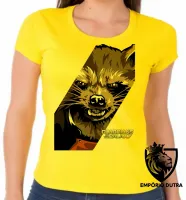 Baby look blusa feminina Guardiões da Galáxia Rocket - Foto 3