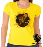 Baby look blusa feminina Guardiões da Galáxia Rocket Groot - Foto 3