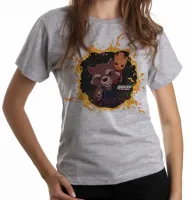 Baby look blusa feminina Guardiões da Galáxia Rocket Groot - Foto 6