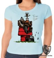 Baby look blusa feminina Guardiões da Galáxia Rocket Groot Snoopy - Foto 2