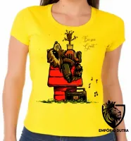 Baby look blusa feminina Guardiões da Galáxia Rocket Groot Snoopy - Foto 3