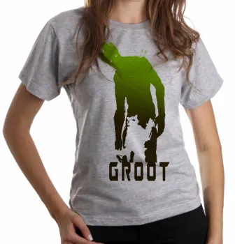 Baby look blusa feminina Guardiões da Galáxia sombras Groot Rocket