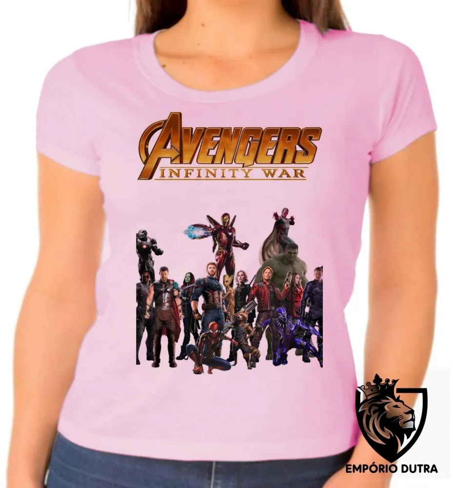 Baby look blusa feminina guerra infinita vingadores avengers Imagem