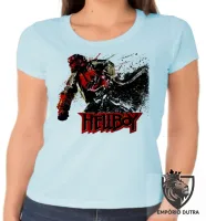 Baby look blusa feminina Hellboy ataque super herói - Foto 2