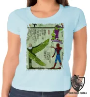 Baby look blusa feminina hieróglifos homem aranha - Foto 2