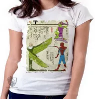 Baby look blusa feminina hieróglifos homem aranha - Foto 5
