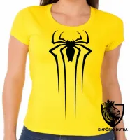 Baby look blusa feminina Homem Aranha negro preta marvel - Foto 3