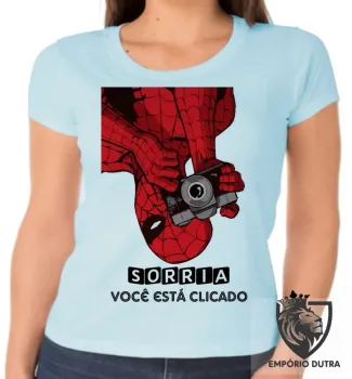 Baby look blusa feminina Homem aranha sorria foto marvel fotografia - Foto 2