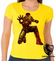 Baby look blusa feminina homem de ferro iron man marvel - Foto 3