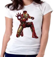 Baby look blusa feminina homem de ferro iron man marvel - Foto 5